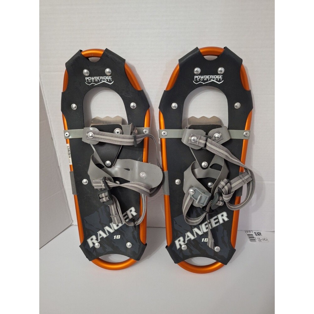 PowdeRidge Ranger Snow Shoes 18" Lightweight Orange and Black Skiing Outdoors